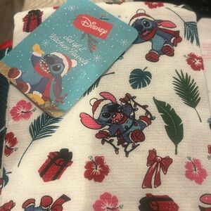 Stitch Christmas towels set of two